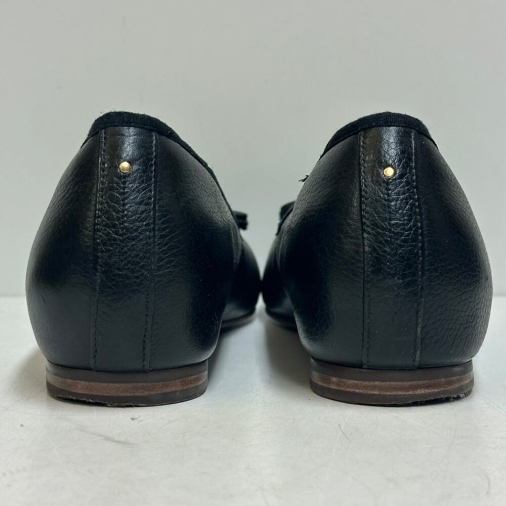 VERY GOOD Frankie4 Trinity Black Tumbled Leather Women's Dress Flat Ballet 10 - Picture 6 of 11